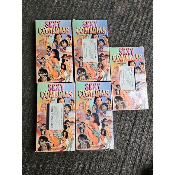Other - 5 Sexy Comedias VHS Espanol Mexico Various Titles 1990s 90s Spanish Vintage